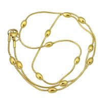 Halskette, 304 Edelstahl, Vakuum-Ionen-Beschichtung, Modeschmuck & unisex, goldfarben, 4mm.1mm, Länge:ca. 19.5 ZollInch, verkauft von PC