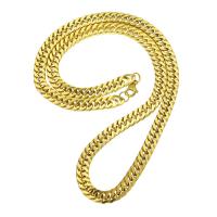 Stainless Steel Chain Necklace, 304 Stainless Steel, Vacuum Ion Plating, fashion jewelry & Unisex, golden, 7.5mm Approx 23.5 Inch 