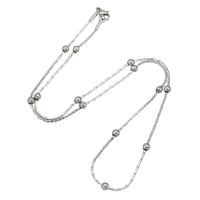 Stainless Steel Chain Necklace, 304 Stainless Steel, fashion jewelry & Unisex, original color, 3*4mm,1mm Approx 19.5 Inch 