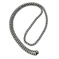 Halskette, 304 Edelstahl, Vakuum-Ionen-Beschichtung, Modeschmuck & für Frau, schwarz, 4.5mm, Länge:ca. 28 ZollInch, verkauft von PC