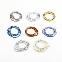 Nicht magnetische Hämatit Perlen, Non- magnetische Hämatit, Vieleck, Vakuumbeschichtung, DIY, keine, 3x2mm, ca. 133PCs/Strang, verkauft von Strang