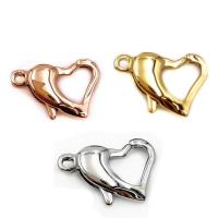 Stainless Steel Lobster Claw Clasp, 316L Stainless Steel, Heart, plated, DIY 