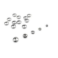 Stainless Steel Beads, 304 Stainless Steel, Flat Round, silver color plated, DIY silver color 