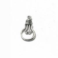 Zinc Alloy Jewelry Pendants, Light Bulb, plated, silver color 