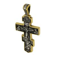 Stainless Steel Cross Pendants, 316 Stainless Steel, Vacuum Ion Plating, fashion jewelry & DIY & blacken, two different colored Approx 5mm 