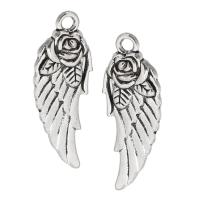 Wing Shaped Zinc Alloy Pendants, plated, Unisex Approx 2mm 