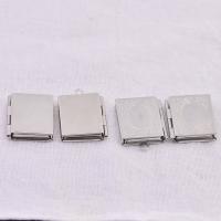 Stainless Steel Floating Charm Pendant, 304 Stainless Steel, Square, polished, fashion jewelry & DIY & Unisex original color 