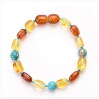 Amber Bracelet, with turquoise, for baby Approx 5.9 Inch 
