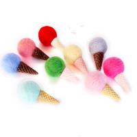 Волосы клип кабошон Поиск, Войлок, Мороженое, Связанный вручную, DIY, Много цветов для выбора продается PC
