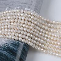 Baroque Cultured Freshwater Pearl Beads, DIY, white, 5-6mm Approx 14-15 Inch 