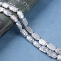 Button Cultured Freshwater Pearl Beads, Baroque, DIY, white, 11-15mm Approx 14-15 Inch 