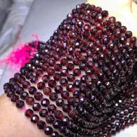 Natural Garnet Beads, polished, DIY & faceted, red Approx 38 cm 
