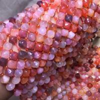 Achat Perlen, Yanyuan Agate, poliert, DIY, rot, 8x8mm, Länge:ca. 38 cm, verkauft von Strang
