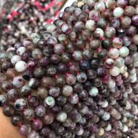 Natürlicher Turmalin Perlen, Plum Blossom Tourmalin, poliert, DIY & facettierte, gemischte Farben, 6.8-7mm, Länge:ca. 38 cm, verkauft von Strang