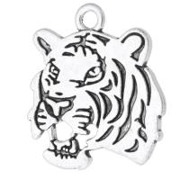 Zinc Alloy Animal Pendants, Tiger, plated, Unisex Approx 2.5mm 