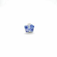 Kunstdruck Porzellan Perlen, Blume, glaciert, DIY & Aufkleber, keine, 15x6mm, ca. 100PCs/Tasche, verkauft von Tasche