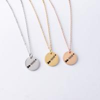Stainless Steel Jewelry Necklace, 304 Stainless Steel, Round, Vacuum Ion Plating, fashion jewelry & Unisex 20mm Approx 17.72 Inch 