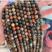 Landschafts-Jaspis Perlen, Bild Jaspis, rund, poliert, DIY & verschiedene Größen vorhanden, Länge:ca. 14.96 ZollInch, verkauft von Strang