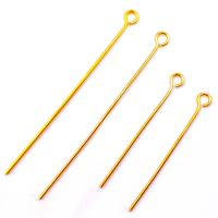 Stainless Steel Eyepins, 304 Stainless Steel, gold color plated, DIY golden 
