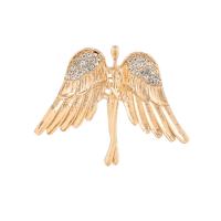 Zinc Alloy Jewelry Brooch, Angel, plated, for woman & with rhinestone 