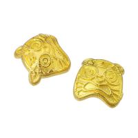 Brass Cabochon, Tiger, sang gold plated 