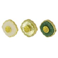 Brass Jewelry Beads, with Glass, sang gold plated Approx 2mm 