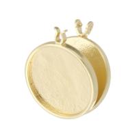 Brass Pendant Cabochon Setting, gold color plated 