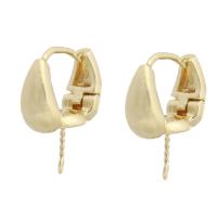 Brass Earring Drop Component, gold color plated 