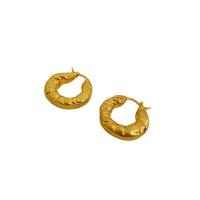 Brass Hoop Earring, plated, fashion jewelry & for woman 19mm 