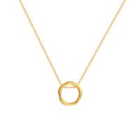 Collar de la joyería de titanio, Partículas de acero, con 6.6cm extender cadena, chapado en oro real, para mujer, dorado, longitud:40 cm, Vendido por UD