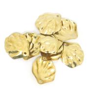 Colgantes de la joyería de cobre amarillo, metal, Nácar, chapado en color dorado, unisexo, dorado, 16.9x19.6mm, aproximado 100PCs/Bolsa, Vendido por Bolsa