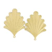 Brass Jewelry Pendants, Leaf, gold color plated, Unisex, golden Approx 