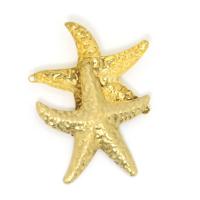 Colgantes de la joyería de cobre amarillo, metal, Estrella de Mar, chapado en color dorado, unisexo, dorado, 32x33.9mm, aproximado 100PCs/Bolsa, Vendido por Bolsa