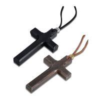 Wood Necklace, with leather cord, Cross, fashion jewelry & Unisex Approx 35.43 Inch 