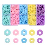 Rondelle Polymer Clay Beads, argile de polymère, DIY, couleurs mélangées Vendu par boîte