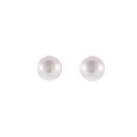 Plastic Pearl Zinc Alloy Earring, with Plastic Pearl, Round, silver color plated, fashion jewelry & for woman, white 