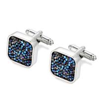 Brass Cufflinks, with Crystal, plated & for man 