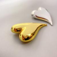 Brass Brooch, Heart, plated, fashion jewelry & for woman 
