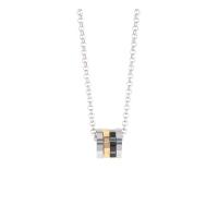 Titanium Steel Chain Necklace, Column, plated, fashion jewelry & Unisex, silver color cm 