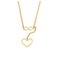 Titanium Steel Jewelry Necklace, with 8cm extender chain, Heart, plated, fashion jewelry & for woman cm 