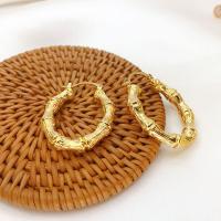 Brass Hoop Earring, 18K gold plated, fashion jewelry & for woman 