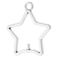 Zinc Alloy Pendant Components, Star, plated, DIY & hollow Approx 2mm, Approx 
