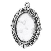 Zinc Alloy Pendant Cabochon Setting, Oval, plated, DIY & 1/1 loop Approx 2mm 