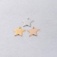 Stainless Steel Star Pendant, 304 Stainless Steel, Vacuum Ion Plating, DIY Approx 1.4mm 