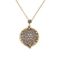 Glass Zinc Alloy Necklace, with Glass, plated, fashion jewelry cm 