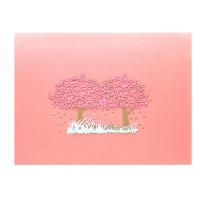 Greeting Card, Paper, Tree, 3D, pink 