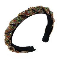 Hair Bands, Cloth, for woman & with rhinestone 370mm, 20mm 