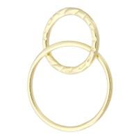 Медно-золото Ювелирные кольца, Кольцевая форма, 14K позолоченный, 23mm,11*11*1mm,15*15*1mm, продается PC