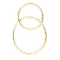 Медно-золото Ювелирные кольца, Кольцевая форма, 14K позолоченный, 27mm,12*12*1mm,17*17*1mm, продается PC