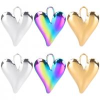 pendentifs de cœur en inox , Acier inoxydable 304, coeur, Placage ionique sous vide, Vintage & unisexe, plus de couleurs à choisir Vendu par PC